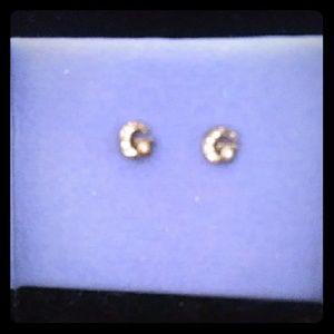 Avon Pave Initial Earrings